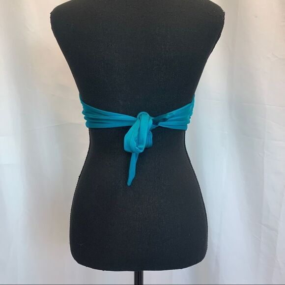 VICTORIA’S Secret Bombshell blue bikini top Sz 34DD/M/L/12 - Picture 5 of 8